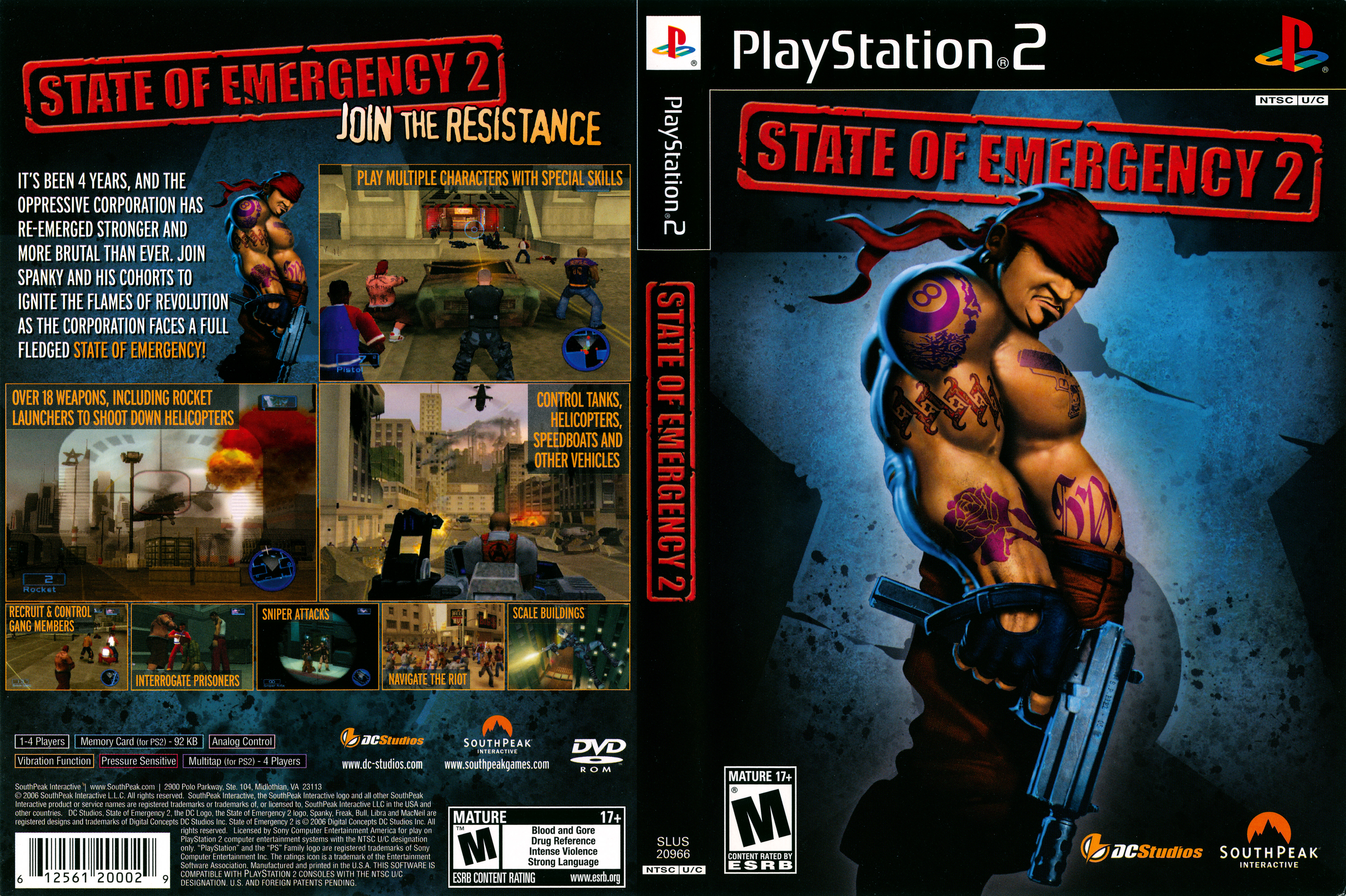 STATE OF EMERGENCY 北米版 PlayStation2 www.edufer.com.br